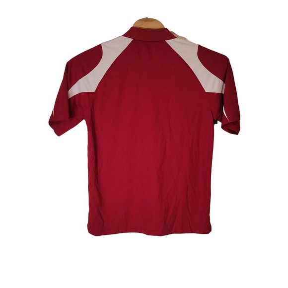 Washington Capitals Polo Shirt Red White Short Sleeve Size Medium Men's Embroide - Picture 4 of 6